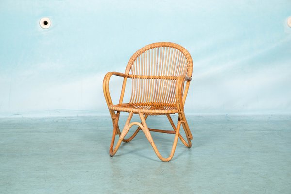 Mid-Century Rattan Armchair from Rohé Noordwolde, 1960s-HGA-1703986