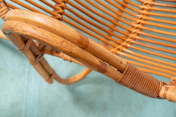 Mid-Century Rattan Armchair from Rohé Noordwolde, 1960s-HGA-1703986