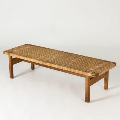 Mid-Century Rattan Bench by Børge Mogensen from Fredericia, 1960s-NL-1702993