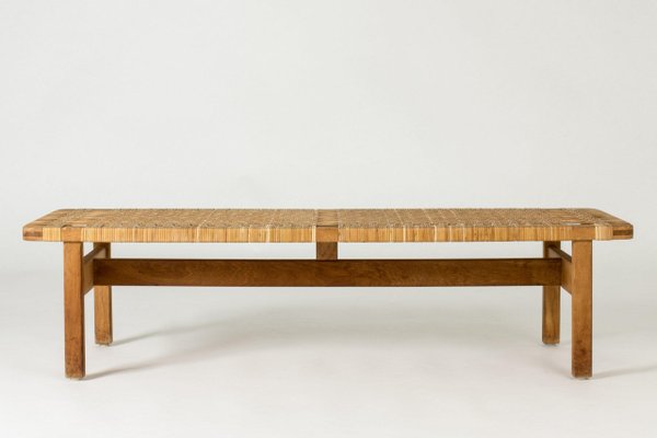 Mid-Century Rattan Bench by Børge Mogensen from Fredericia, 1960s-NL-1702993