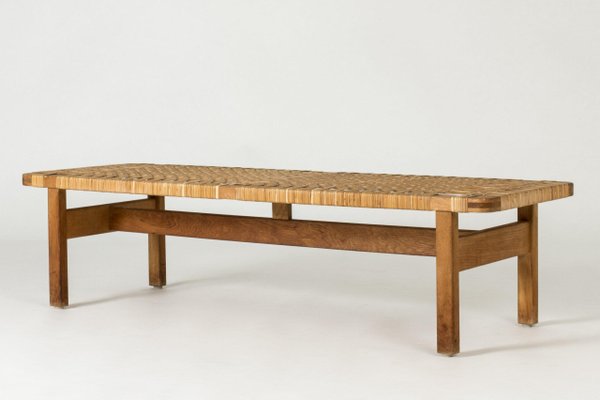 Mid-Century Rattan Bench by Børge Mogensen from Fredericia, 1960s-NL-1702993