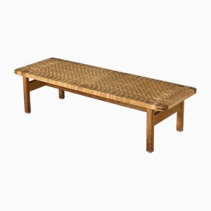 Mid-Century Rattan Bench by Børge Mogensen from Fredericia, 1960s-NL-1702993