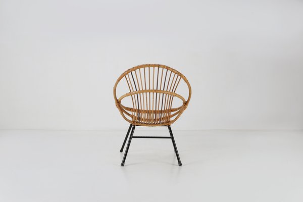 Mid-Century Rattan Children's Chair-YSY-1316482