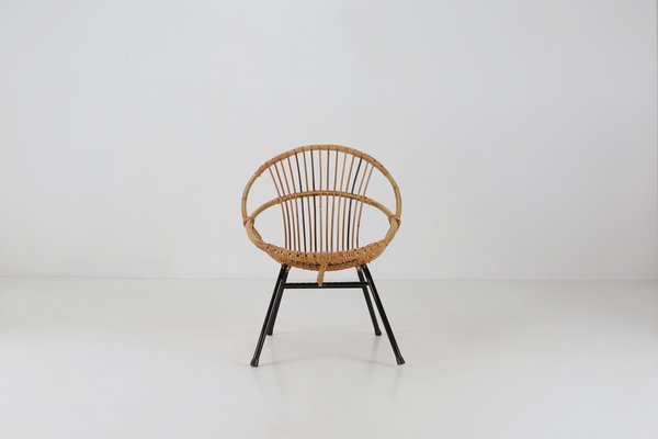 Mid-Century Rattan Children's Chair-YSY-1316482