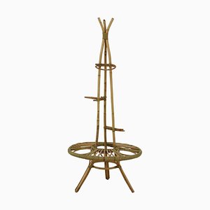 Mid-Century Rattan Flower Stand, 1960s-TZ-1361457