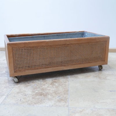 Mid-Century Rattan Indoor Planter, 1950s-JRP-623184