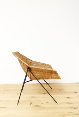 Mid-Century Rattan Lounge Chair, 1960s-XE-1764441