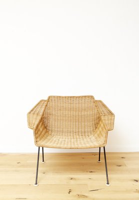 Mid-Century Rattan Lounge Chair, 1960s-XE-1764441