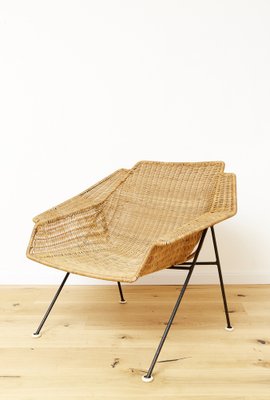 Mid-Century Rattan Lounge Chair, 1960s-XE-1764441