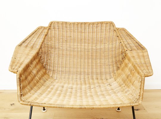 Mid-Century Rattan Lounge Chair, 1960s-XE-1764441