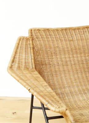 Mid-Century Rattan Lounge Chair, 1960s-XE-1764441