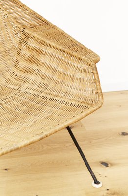 Mid-Century Rattan Lounge Chair, 1960s-XE-1764441