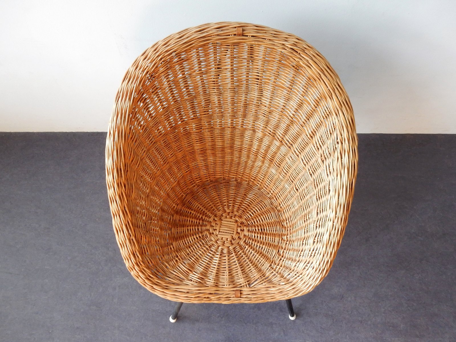 Mid-Century Rattan Lounge Chair in the Style of Dirk van Sliedregt for Rohé Noordwolde, 1960s