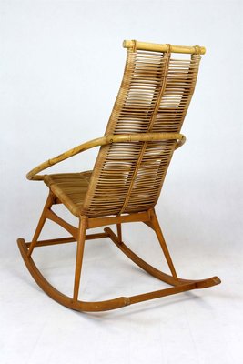 Mid-Century Rattan Rocking Chair, 1960s-WVS-840784