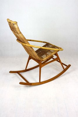 Mid-Century Rattan Rocking Chair, 1960s-WVS-840784