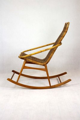 Mid-Century Rattan Rocking Chair, 1960s-WVS-840784