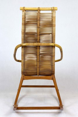 Mid-Century Rattan Rocking Chair, 1960s-WVS-840784