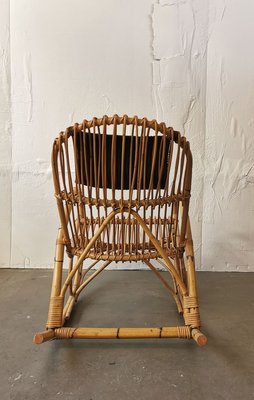 Mid-Century Rattan Rocking Chair from Rohé Noordwolde-FW-772475