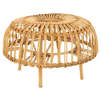 Mid-Century Rattan Stool, 1960s-TZ-1361461