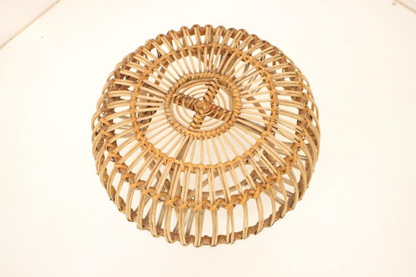 Mid-Century Rattan Stool, 1960s-TZ-1361461