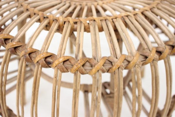 Mid-Century Rattan Stool, 1960s-TZ-1361461