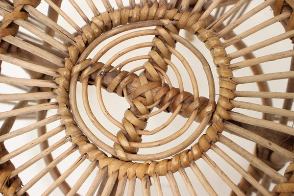 Mid-Century Rattan Stool, 1960s-TZ-1361461