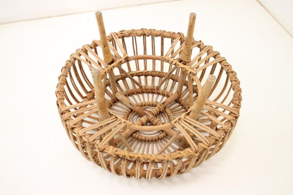 Mid-Century Rattan Stool, 1960s-TZ-1361461