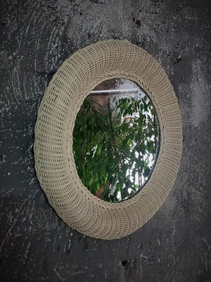 Mid-Century Rattan Wall Light, Italy, 1960s-POM-1449621