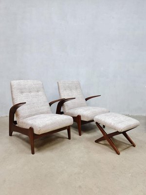 Mid-Century Recliner Lounge Chairs from Gimson & Slater, Set of 2-BW-1158582