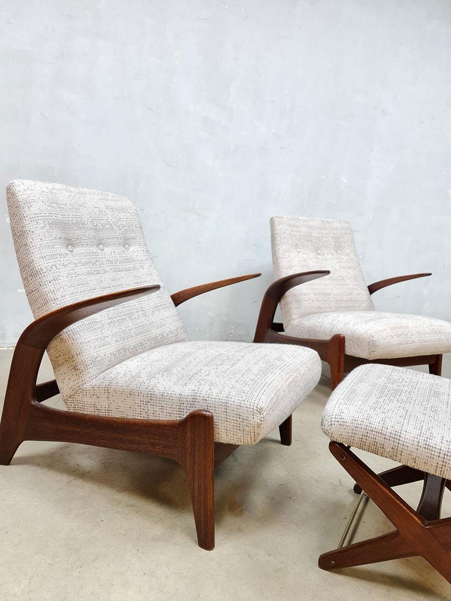 Mid-Century Recliner Lounge Chairs from Gimson & Slater, Set of 2