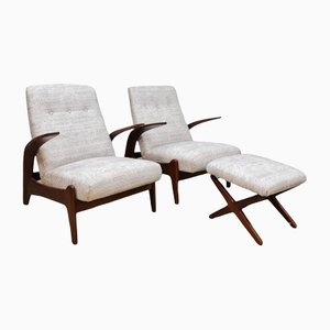 Mid-Century Recliner Lounge Chairs from Gimson & Slater, Set of 2-BW-1158582