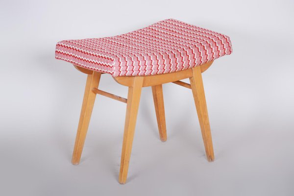 Mid-Century Red and White Stool, 1960s-WHY-731037