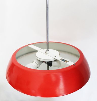 Mid-Century Red Ceiling Lamp by Josef Hurka for Napako, 1960s-BAR-1933312