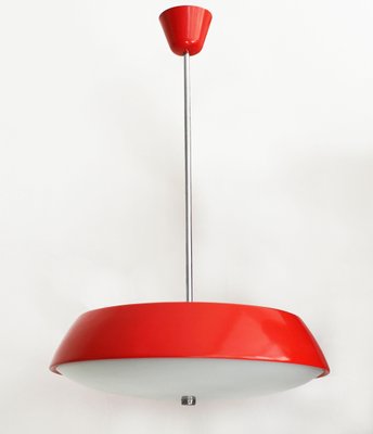 Mid-Century Red Ceiling Lamp by Josef Hurka for Napako, 1960s-BAR-1933312