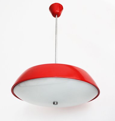 Mid-Century Red Ceiling Lamp by Josef Hurka for Napako, 1960s-BAR-1933312