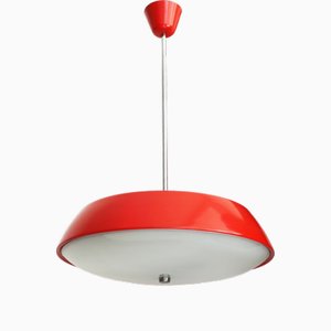 Mid-Century Red Ceiling Lamp by Josef Hurka for Napako, 1960s-BAR-1933312