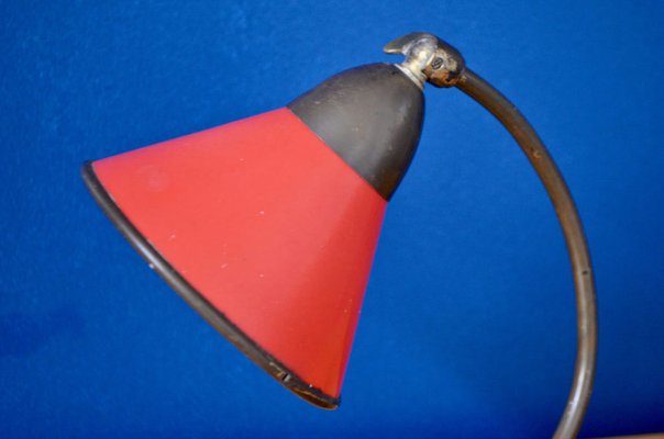 Mid-Century Red Cocotte Table Lamp, 1950s-AIU-1328092