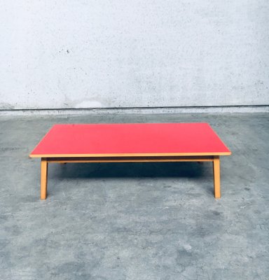 Mid-Century Red Coffee Table, Belgium, 1950s-RQV-1823439