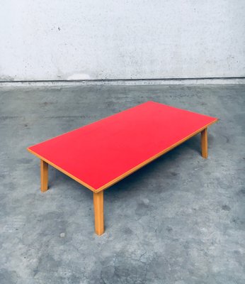 Mid-Century Red Coffee Table, Belgium, 1950s-RQV-1823439