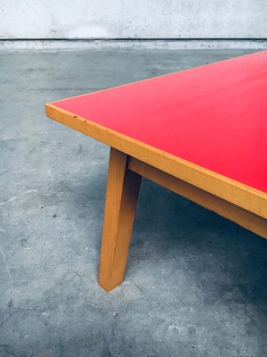 Mid-Century Red Coffee Table, Belgium, 1950s-RQV-1823439