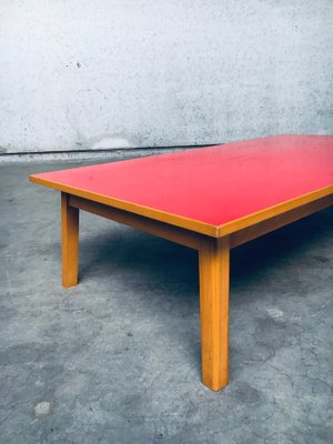 Mid-Century Red Coffee Table, Belgium, 1950s-RQV-1823439