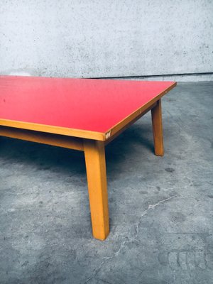 Mid-Century Red Coffee Table, Belgium, 1950s-RQV-1823439