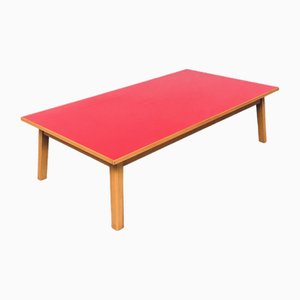 Mid-Century Red Coffee Table, Belgium, 1950s-RQV-1823439