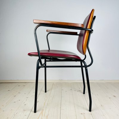 Mid-Century Red Dining Chair, Italy, 1960s-WQC-1782074