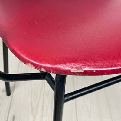 Mid-Century Red Dining Chair, Italy, 1960s-WQC-1782074