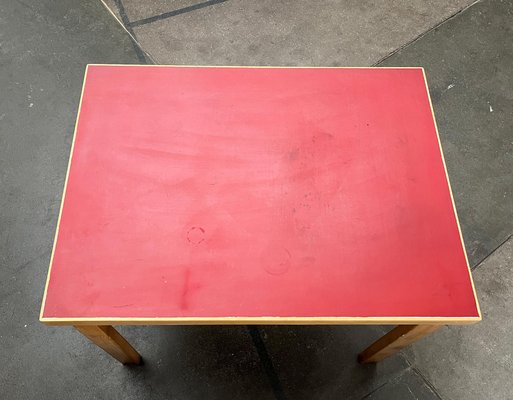 Mid-Century Red Dining Table or Desk by Alvar Aalto for Artek, 1960s-UAH-1736387