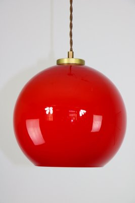 Mid-Century Red Glass Pendant Lamp-HGJ-1187972