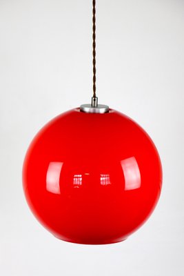 Mid-Century Red Glass Pendant Lamp-HGJ-738987