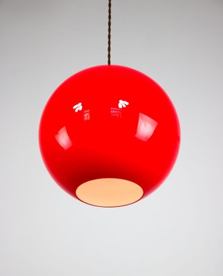 Mid-Century Red Glass Pendant Lamp-HGJ-1187971