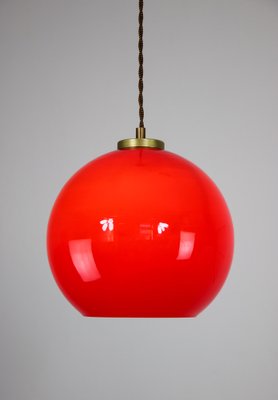 Mid-Century Red Glass Pendant Lamp-HGJ-1187972